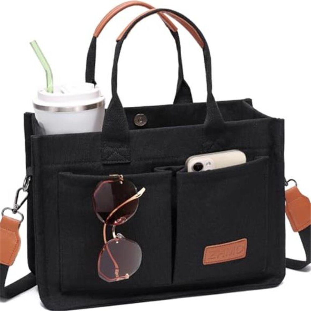 Canvas Tote Bag for Women,Women's Bags Crossbody Bags Work Laptop Tote Bag